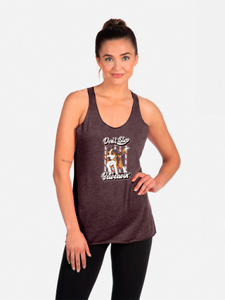 Don't Stop Beweavin' Racerback Tank in Purple